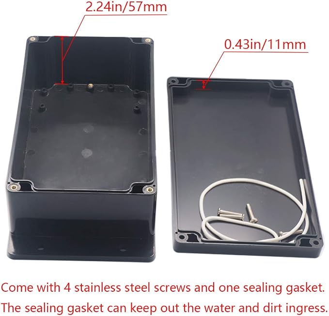 Project Box ABS Black Electrical Boxes IP65 Outdoor Waterproof Box Electronic - Image 5