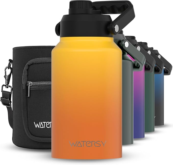 WATERSY 2/3 Gallon Water Bottle Insulated, BPA Free&Leak Proof, 87oz Stainless by Watersy
