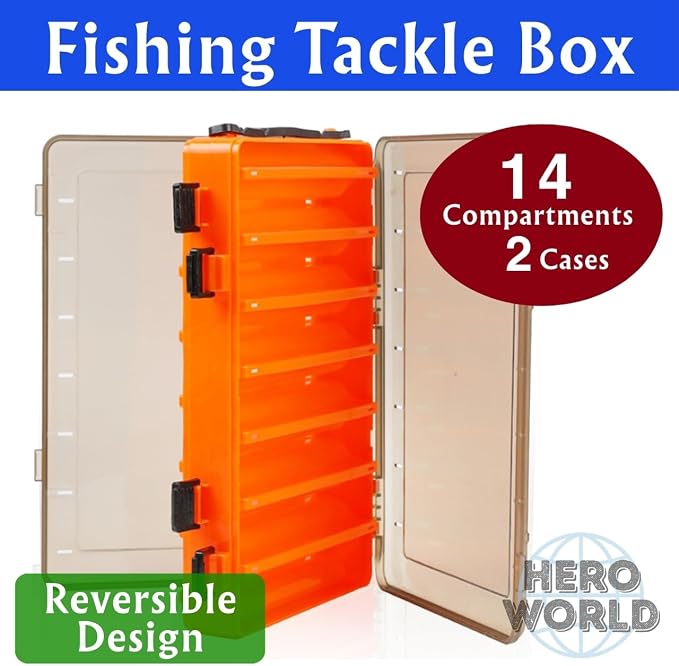 Fishing Tackle Box Set – 2-Pack Double-Sided Reversible Lure Organizer - Image 2