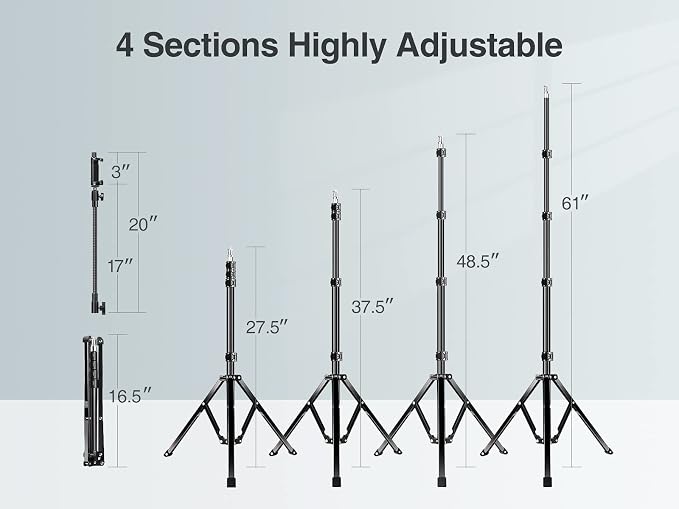 Elitehood 81" Tall Flexible Tripod Stand - Image 3