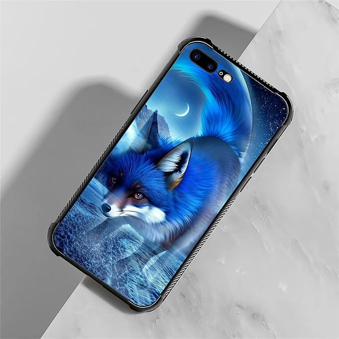 for iPhone 7/8 Case, Snowy Mountain Fox Lake Pattern Graphic Design Girl Boy - Image 7