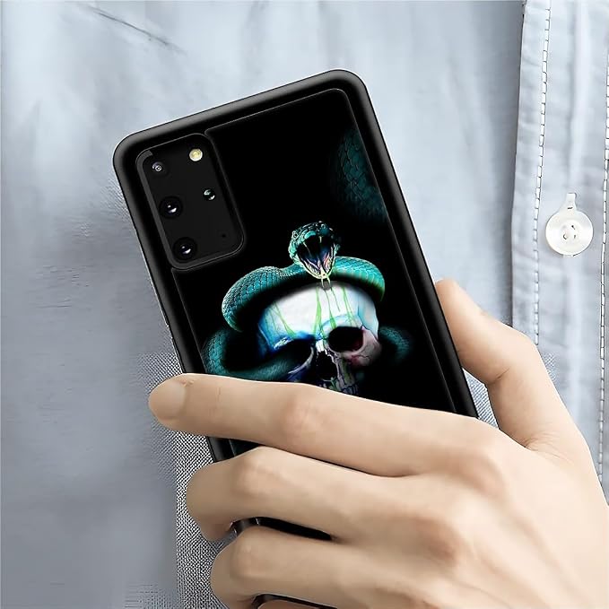for Samsung Galaxy S20 Plus Case, Skeleton Winding Snake Pattern Graphic Design - Image 7