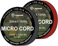 Micro Paracord, 2 Pack 1.18mm x 100ft Thin Mini Utility Braided Small Paracord by Legowitoutdoor