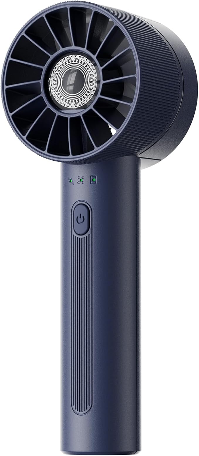 Navy Blue Rechargeable Mini Handheld Turbo Fan by Coolwill