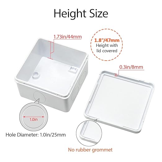 LeMotech Junction Box, Electrical Box IP55 Water Resistant Dustproof ABS - Image 5