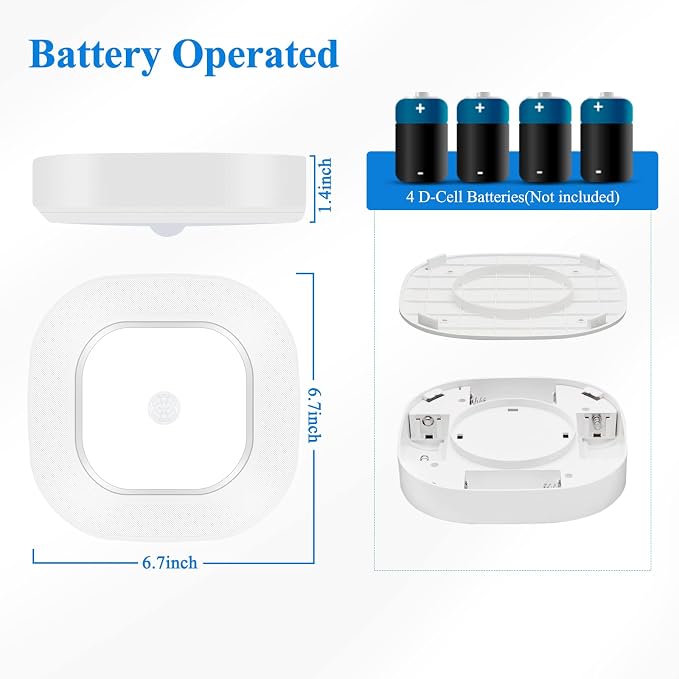WhitePoplar Closet Light, Battery Operated Ceiling Motion Sensor LED Light - Image 7