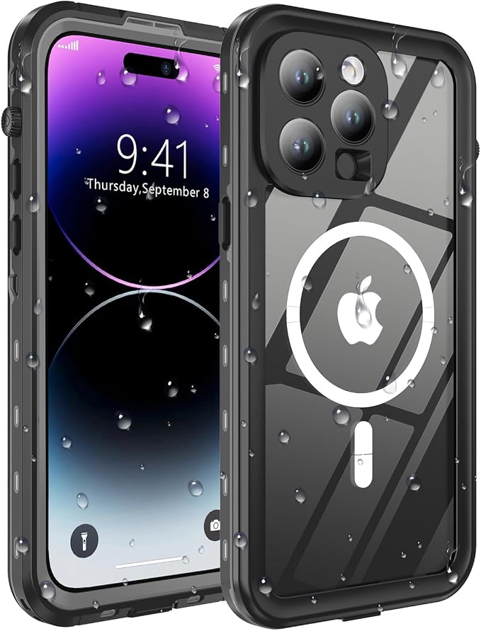 for iPhone 14 Pro Max Waterproof Case by Dewfoam