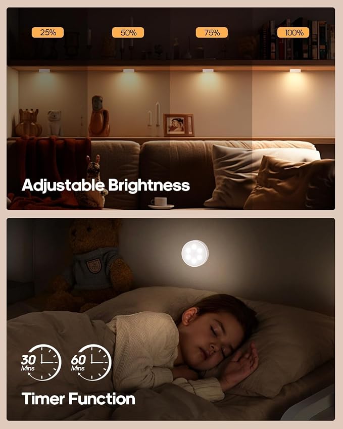 GOODEA.fun Puck Lights with Remote, 13 RGB Colors LED Under Cabinet Light - Image 4