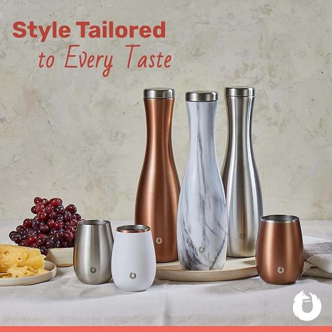 SNOWFOX Premium Vacuum Insulated Stainless Steel Classic White Wine Glass - Image 5
