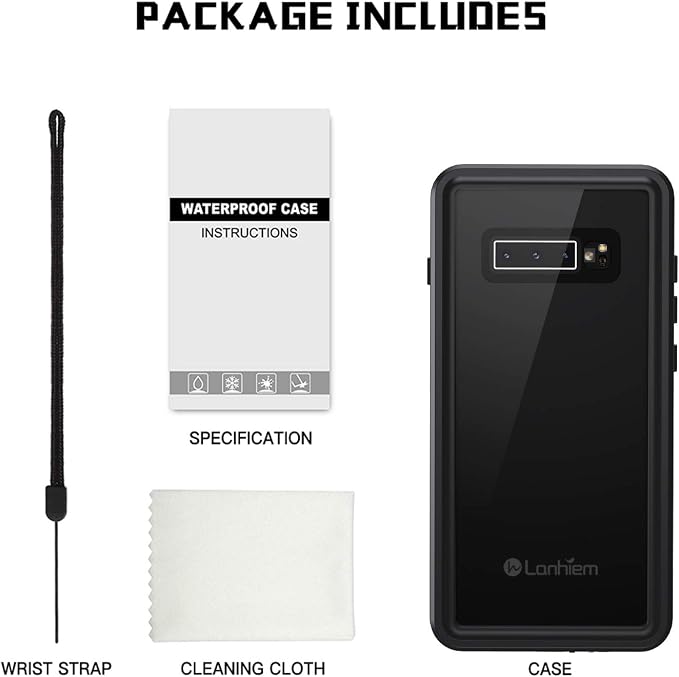 Lanhiem for Samsung Galaxy S10+ Plus Case, IP68 Waterproof Dustproof Case - Image 9
