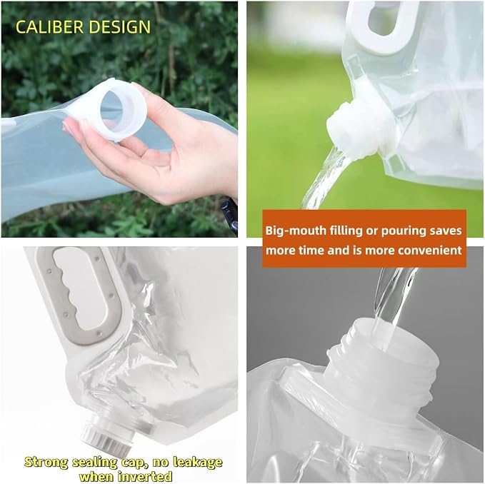 4 Pack 5L BPA Free Collapsible Water Tank Container Portable Lightweight Space - Image 3