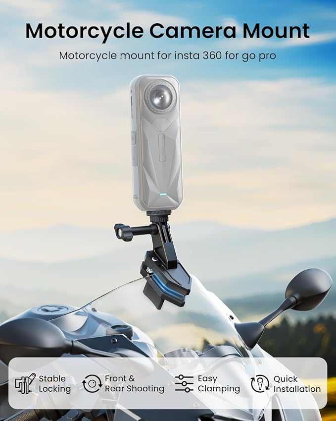 Motorcycle Windshield Clip Camera Mount - Image 2