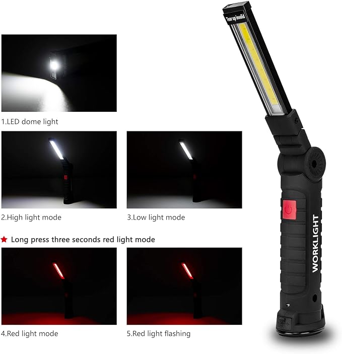 Lmaytech Gifts for Men 4Pack LED Flashlight, Rechargeable Work Lights - Image 3
