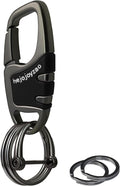 Keychain with Carabiner Clip, 4 Heavy Duty Key Rings and D Ring by Welcomehere%EF%BC%81