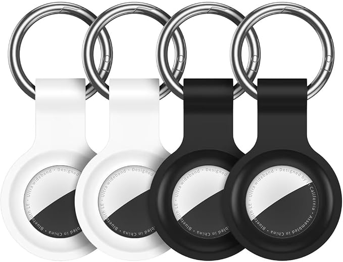 Compatible with AirTag Holder Case Keychain 4 Pack, by HATALKIN