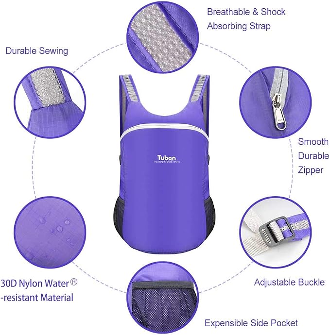 Ultra Lightweight Packable Water Resistant Backpack - Image 3