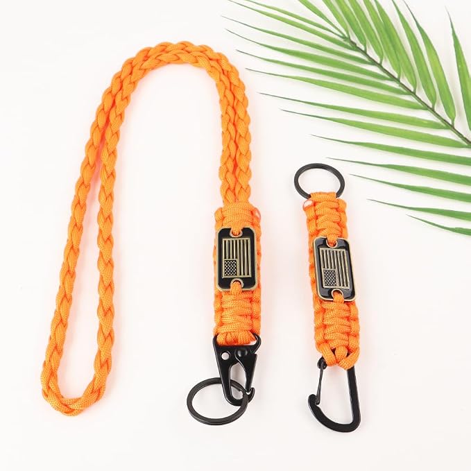 2pcs Heavy Duty Braided Paracord Lanyard Keychains - Image 4