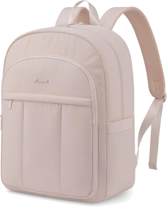 LOVEVOOK Laptop Backpack for Women, Puffer Travel Bag Fits 15.6 Inch Laptop by LOVEVOOK