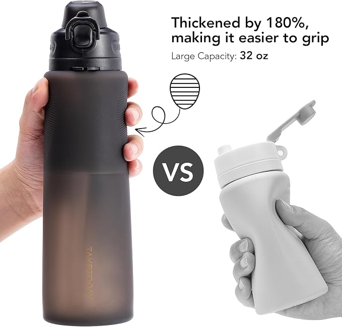 TakeToday Collapsible Water Bottles 32oz, Foldable Travel Water Bottle - Image 5