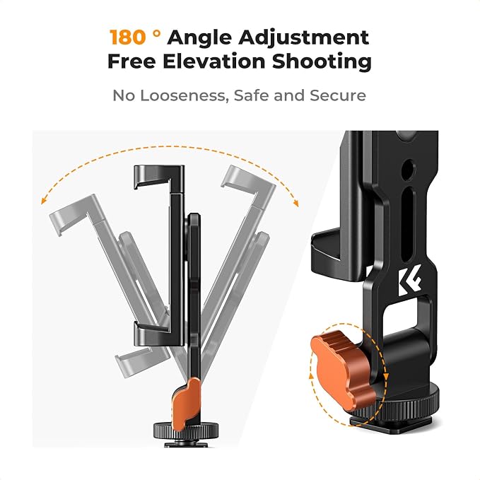K&F CONCEPT Metal Phone Tripod Mount, Universal Smartphone Stand - Image 4