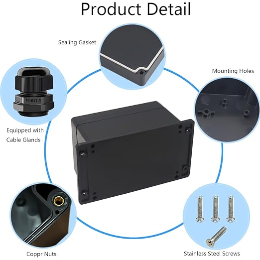 Junction Box IP65 Waterproof ABS Plastic Electrical Project Case Power Junction - Image 5
