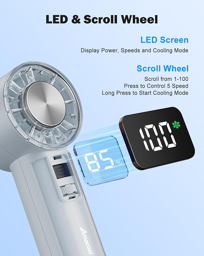 AMACOOL Handheld Fan with Ice Cooler, Mothers Day Gifts - Image 6