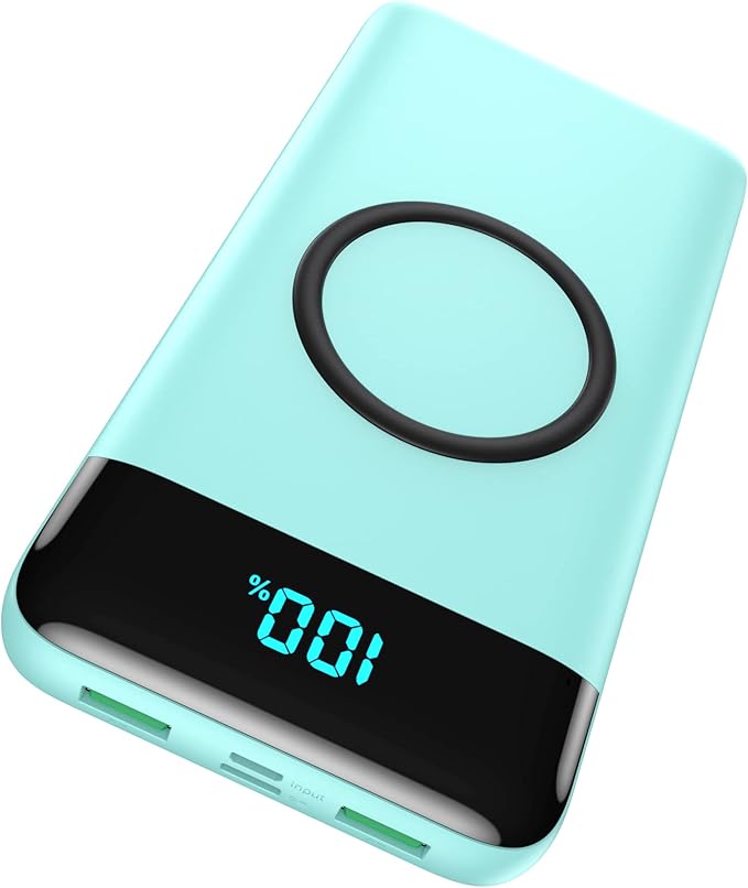 Wireless Portable Charger 30, 15W Wireless Charging USB C Power Bank, 25W PD QC by HETP