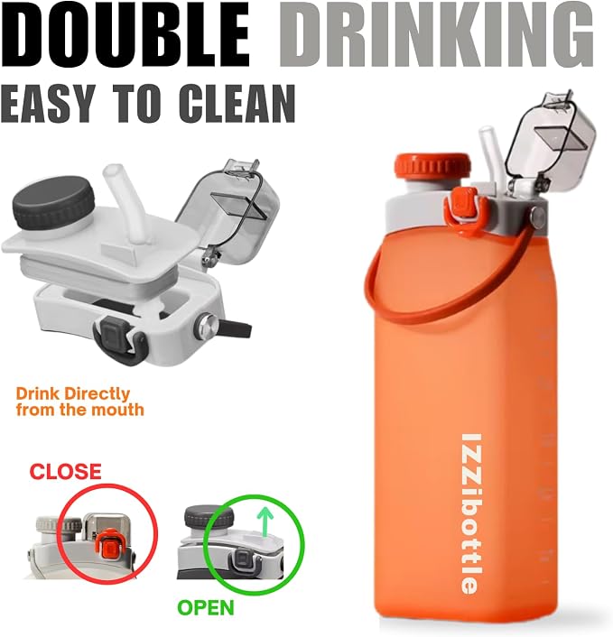 IZZI bottle Collapsible Lightweight Silicone Water Bottle | BPA Free, - Image 6