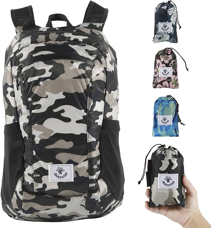 4Monster Hiking Daypack, Water Resistant Lightweight Packable Backpack by 4Monster