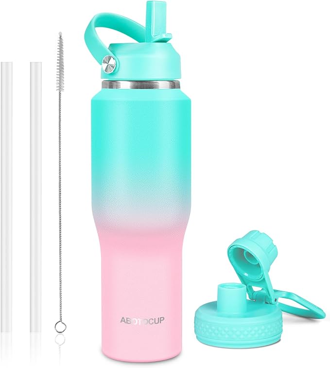 ABOTOCUP 32oz Insulated Water Bottle, Fit in Any Car Cup Holder, Water Bottle by ABOTOCUP