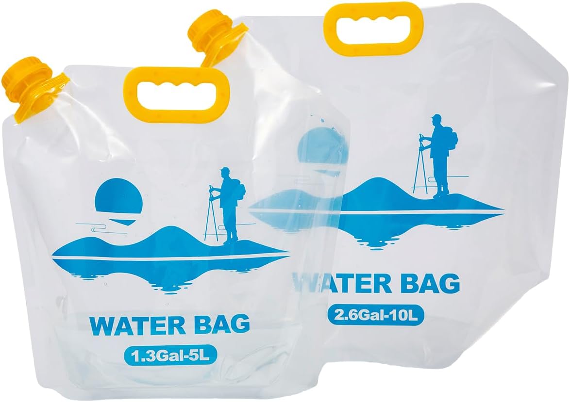 Collapsible Emergency Water Container Bag, WaterStorageCube, Flat Folding by WQZOSTC