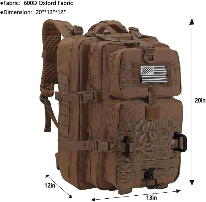 Hannibal Tactical MOLLE Assault Backpack, Tactical Backpack Military Army - Image 2