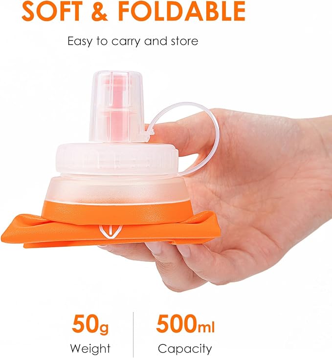 UTOBEST Soft Flask Collapsible Running Water Bottle, Flexible TPU Folding - Image 3