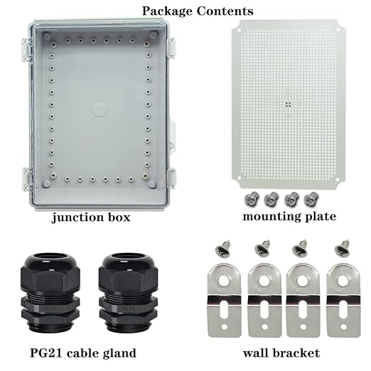 Zulkit Junction Box IP67 Waterproof Electrical Box Hinged Clear Cover Stainless - Image 5