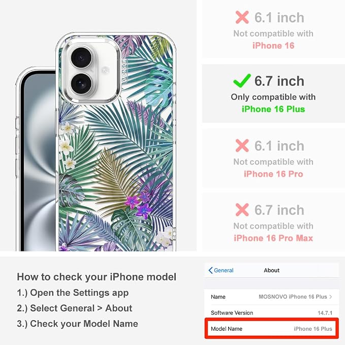 MOSNOVO Case for iPhone 16 Plus - Image 2