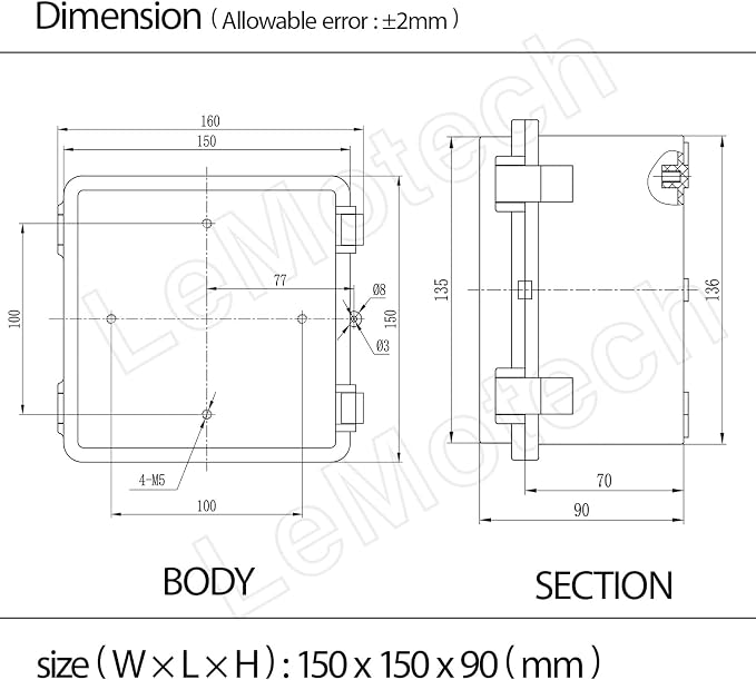 ABS Plastic Dustproof Waterproof IP65 Junction Box Hinged Shell Universal - Image 8