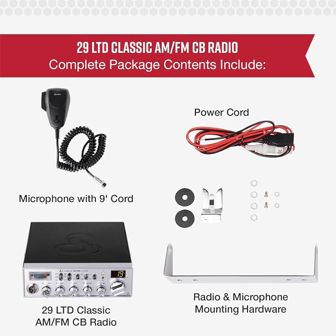 Cobra 29 LTD Professional CB Radio & Cobra HGA1500 42 Inch Magnetic Mount CB - Image 6
