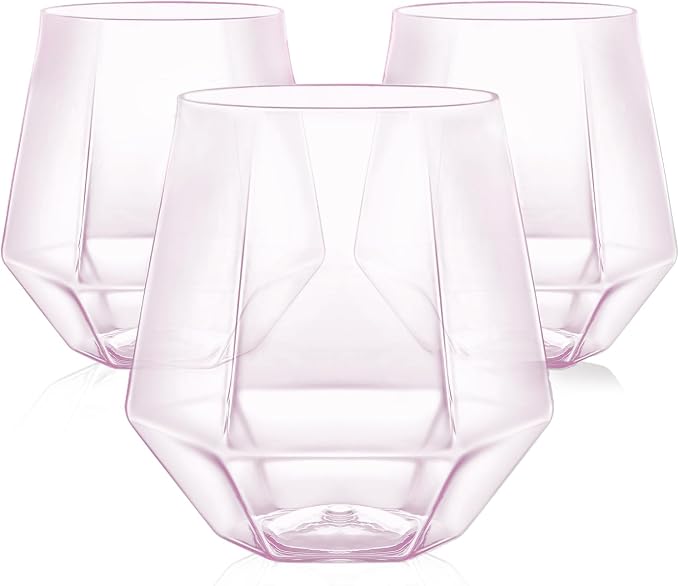 Maaacute 40 Pack Plastic Stemless Wine cocktail Whiskey Champagne Glasses by Maaacute
