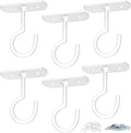 6Pack Ceiling Hooks Bulk 2.5in for Hanging Plants for Hanging Plants White by QualityEfficiency