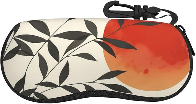 Watercolor Orca Whale Glasses Case Neoprene Portable Zipper Eyeglass Bag by WAYOQI