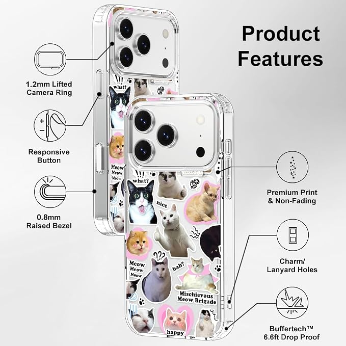 MOSNOVO for iPhone 17 Pro Case | Military Grade 6.6ft Drop Tested | Camera - Image 7