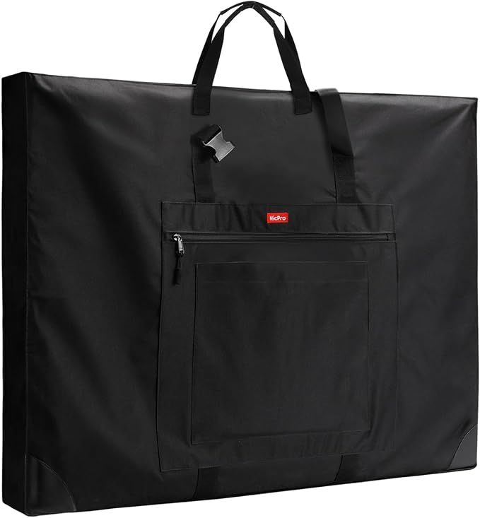 Nicpro Large Size Art Portfolio Case, Artist Portfolio Tote Bag by Nicpro