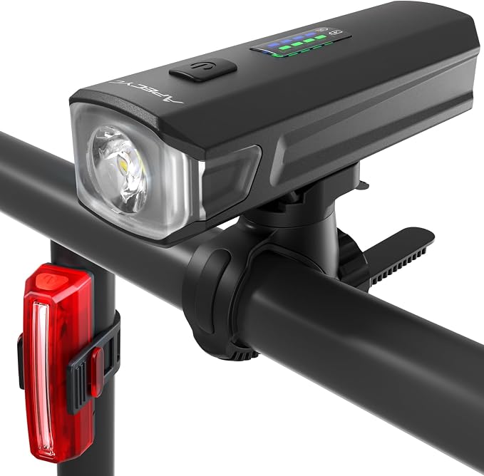 APECYC Bike Lights USB-C Rechargeable Bicycle Front Headlight and Rear Taillight by APECYC