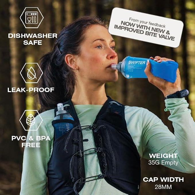 SWIFTER 2x Soft Flask 500ml | Running, Cycling Hydration Flask | Collapsible - Image 3