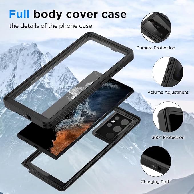 Lanenas Samsung Galaxy S22 Ultra Case, Samsung S22 Ultra Waterproof Case - Image 2