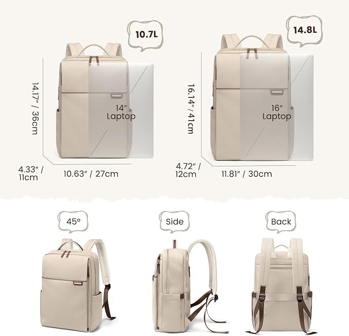 Laptop Backpack for Women, Work Business Traval Computer Backpacks - Image 4