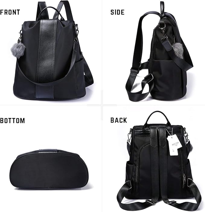 PINCNEL Women Backpack Purse Waterproof Nylon Anti-theft Rucksack Lightweight - Image 5