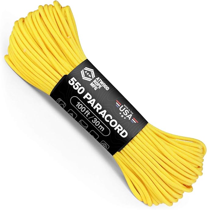 Atwood Rope MFG 550 Paracord 100 Feet 7-Strand Core Nylon Parachute Cord by AtwoodRopeMFG