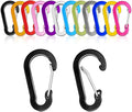 12pcs Aluminum Small Carabiner Clip, 2 Inch Carabiner Keychain Clasp Spring D by CooBigo