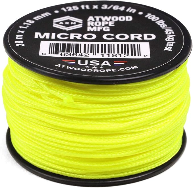 Atwood Rope MFG Micro Utility Cord 1.18mm X 125ft Reusable Spool | Tactical by AtwoodRopeMFG